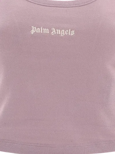 Shop Palm Angels "classic Logo" Tank Top In Purple