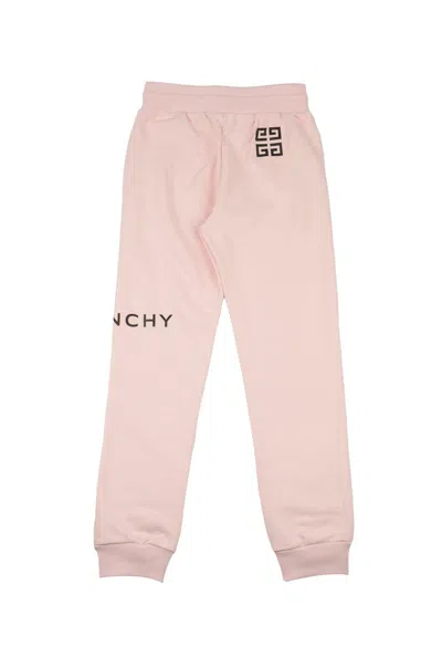 Shop Givenchy Logo Printed Drawstring Pants In Rosa