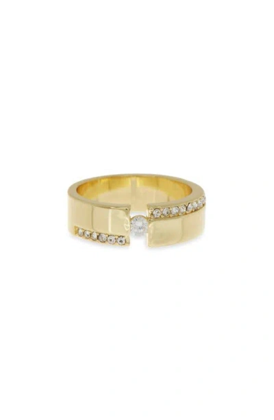 Shop Covet Cz Tension Ring In Gold