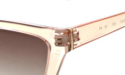 Shop Bcbg 56mm Cat Eye Sunglasses In Blush Crystal