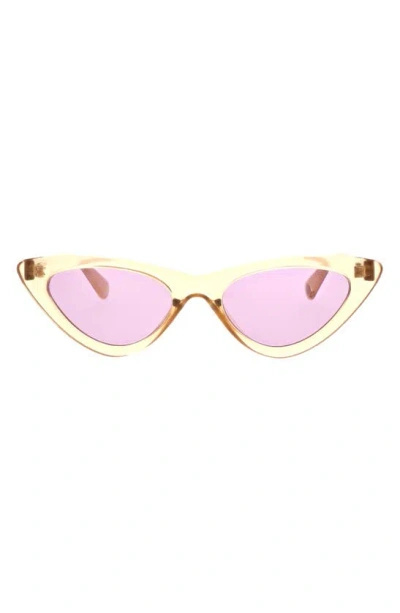 Shop Bcbg 54mm Extreme Cat Eye Sunglasses In Crystal Blush