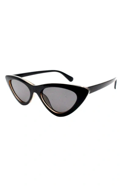 Shop Bcbg 54mm Extreme Cat Eye Sunglasses In Shiny Black