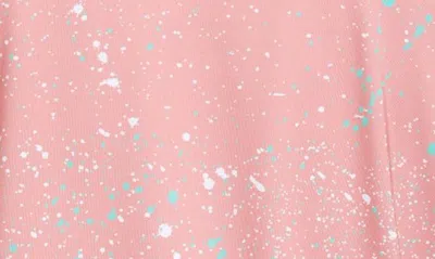 Shop Bad Birdie Paint Splatter 2 Print Jersey Short Sleeve Polo In Pink