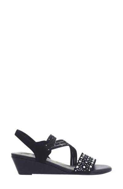 Shop Impo Gatrina Wedge Sandal In Black