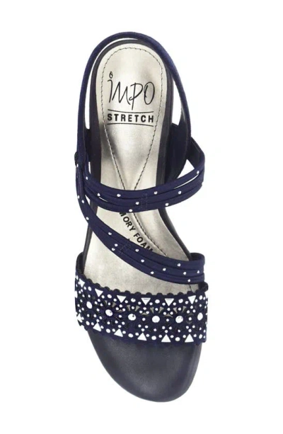 Shop Impo Gatrina Wedge Sandal In Midnight Blue