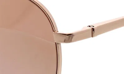 Shop Bcbg 54mm Large Full Rim Aviator Sunglasses In Rose Gold
