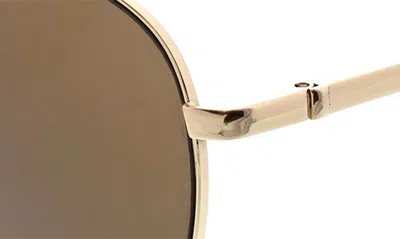 Shop Bcbg 54mm Large Full Rim Aviator Sunglasses In Shiny Gold