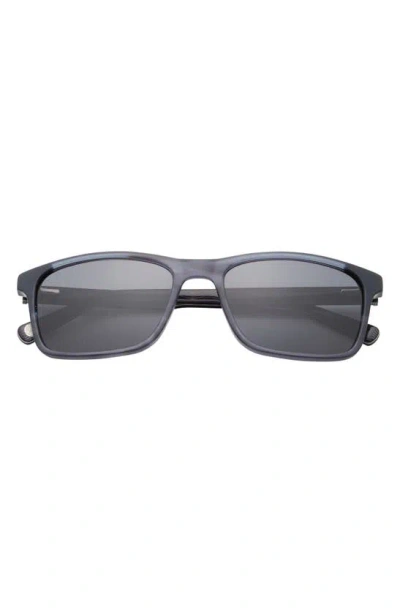 Shop Ted Baker London 57mm Full Rim Rectangle Polaized Sunglasses In Slate