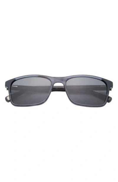 Shop Ted Baker 57mm Full Rim Rectangle Polaized Sunglasses In Slate