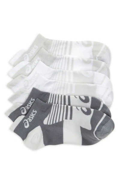 Shop Asics Quick Lyte Plus 6-pack No Show Socks In Brilliant White/black