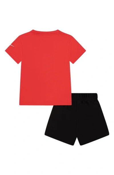 Shop 3 Brand Kids' Dri-fit Mashup Swoosh T-shirt & Shorts Set In Black
