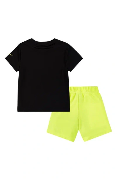 Shop 3 Brand Kids' Go Time Short Sleeve Shirt & Mesh Shorts Set In Black