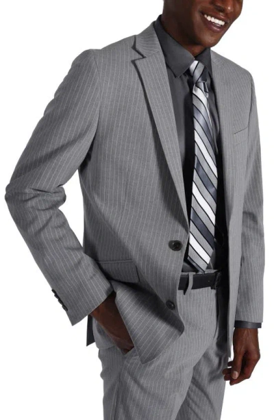 Shop Savile Row Co Trim Fit Pinstripe Suit In Grey