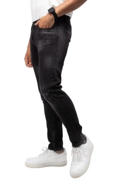 Shop X-ray Xray Distressed Skinny Jeans In Black Stone