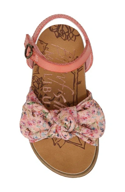Shop Blowfish Footwear Kids' Murano Top Knot Sandal In Pink Mini Wildflower
