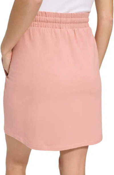 Shop Andrew Marc Twill Faux Wrap Skirt In Rose
