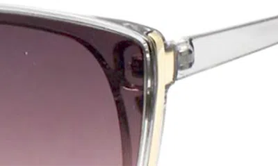 Shop Bcbg 62mm Large Square Sunglasses In Crystal Smoke To Blush