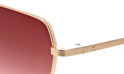 Shop Bcbg 62mm Modern Geometric Aviator Sunglasses In Rose Gold