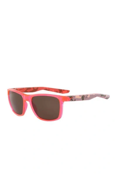 Shop Nike Essential Endeavor 57mm Square Sunglasses In Bright Grimson/drk B