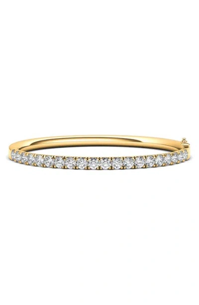 Hautecarat Lab Created Diamond Bangle In 14k Yellow Gold