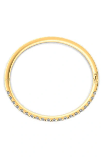 Hautecarat Lab Created Diamond Bangle In 14k Yellow Gold