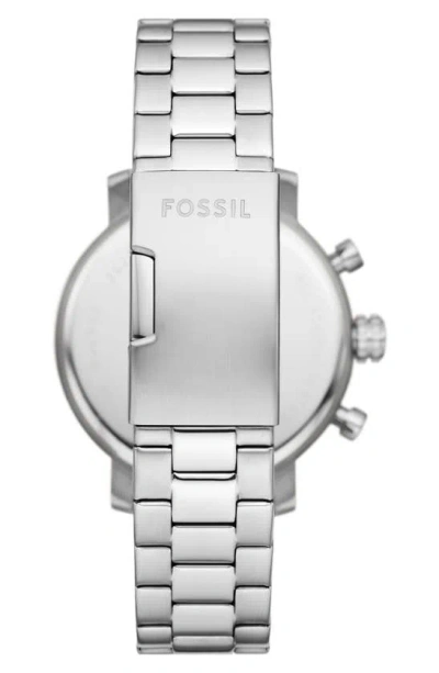 Shop Fossil Modern Rhett Three Hand Quartz Bracelet Watch, 42mm In Silver