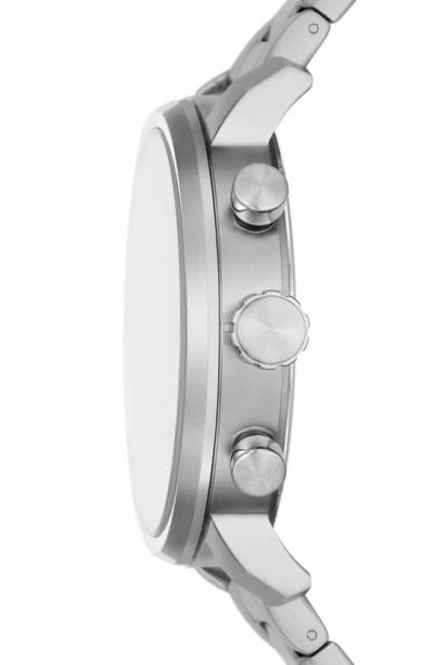 Shop Fossil Modern Rhett Three Hand Quartz Bracelet Watch, 42mm In Silver