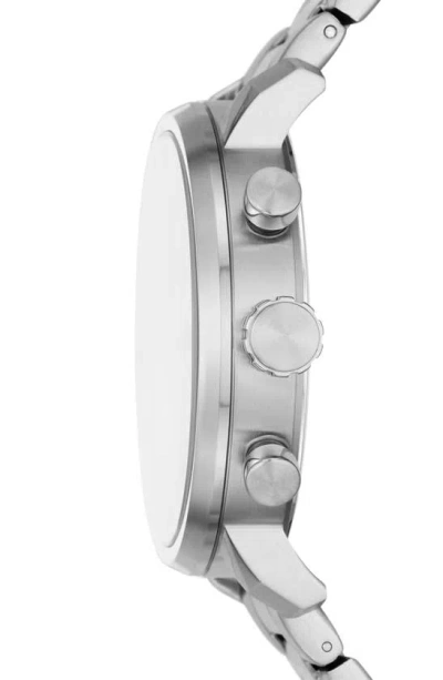 Fossil Modern Rhett Three Hand Quartz Bracelet Watch, 42mm In Silver
