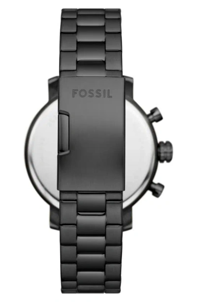 Fossil Modern Rhett Three Hand Quartz Bracelet Watch, 42mm In Black