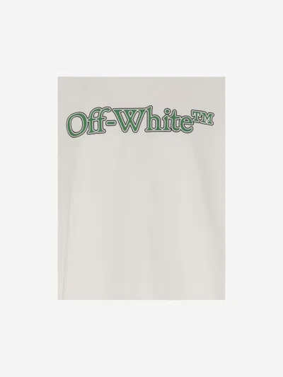 Shop Off-white Cotton T-shirt With Logo In White