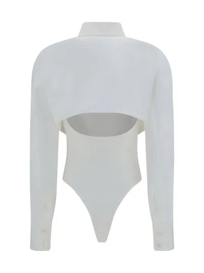 Shop Alaïa Body Shirt In Blanc