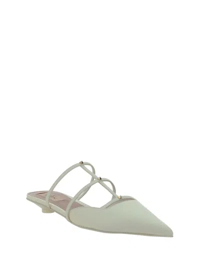 Shop Valentino Garavani Rockstud Wispy Pumps In Ivory