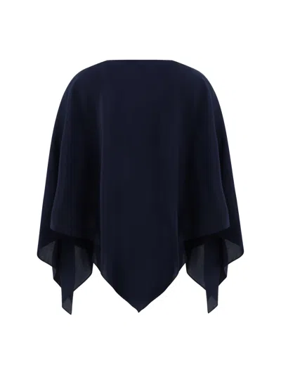Shop Gianluca Capannolo Isabelle Poncho In Blue