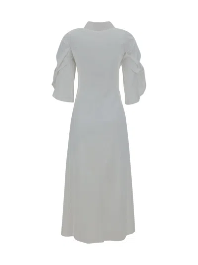 Shop Ella Chemisier Dress In Bianco