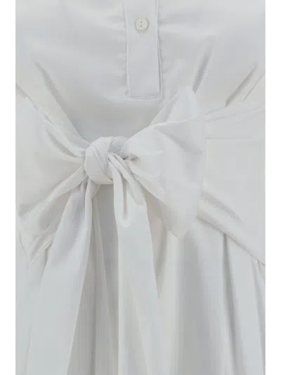 Shop Ella Chemisier Dress In Bianco