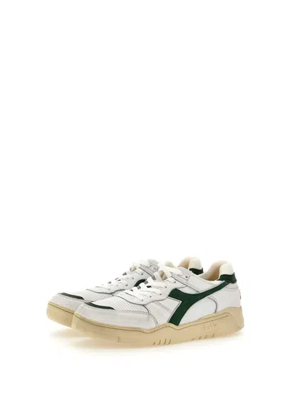 Shop Diadora B.560 Used Leather Sneakers In White