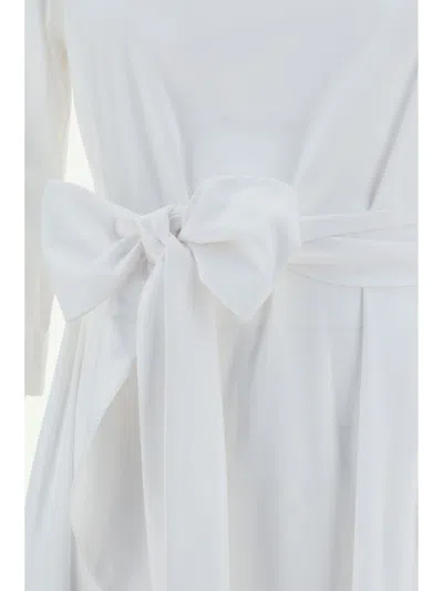 Shop Ella Long Dress In Bianco