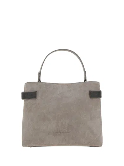 Shop Brunello Cucinelli Handbag In Pietra Serena