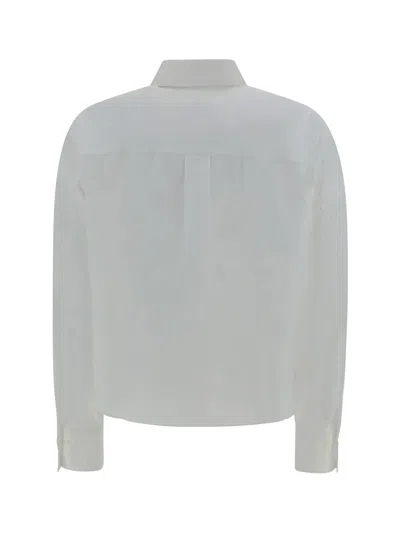Shop Brunello Cucinelli Long-sleeved Button-up Shirt In Bianco