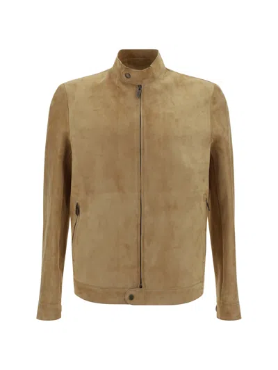 Shop Salvatore Santoro Leather Jacket In Camel