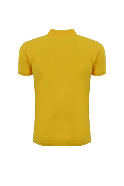 Shop Polo Ralph Lauren Two-button Polo Shirt With Logo In Yellow