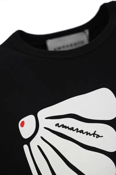Shop Amaranto T-shirt With Print In Nero
