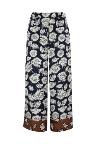 Shop Weekend Max Mara Divo Silk Pajama Trousers In Fiore Delia