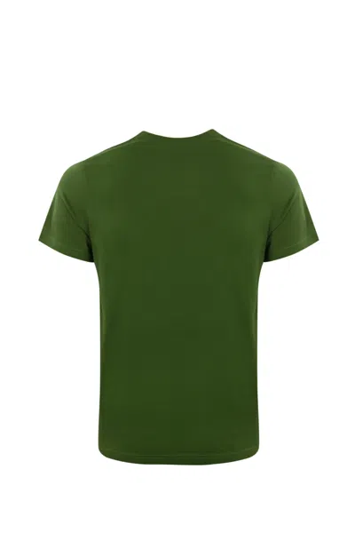 Shop K-way T-shirt With Rubber Logo In Green Cypress