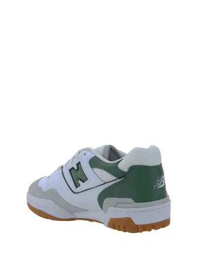 Shop New Balance 550 Sneakers In White/green