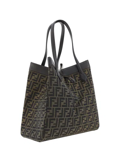 Shop Fendi Origami Shoulder Bag In T.moro+ebano+os