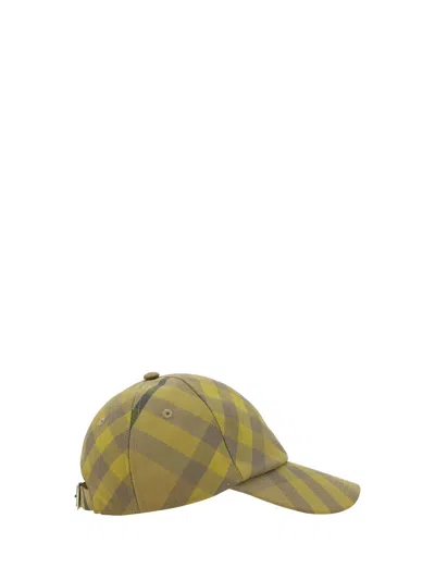 Shop Burberry Bias Check Hat In Cedar