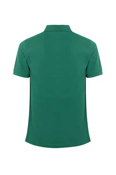 Shop Fay Stretch Cotton Polo Shirt In Verde