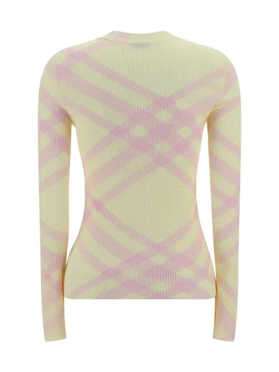 Shop Burberry Sweater In Sherbet Ip Check