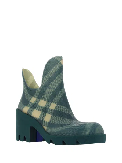 Shop Burberry Marsh Heeled Ankle Boots In Primrose Ip Check